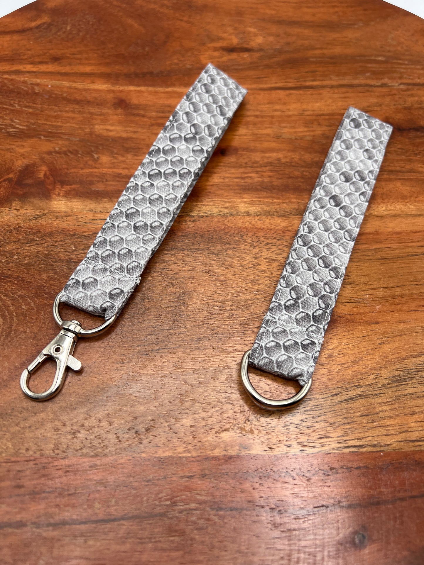 Gray Honeycomb Lanyards
