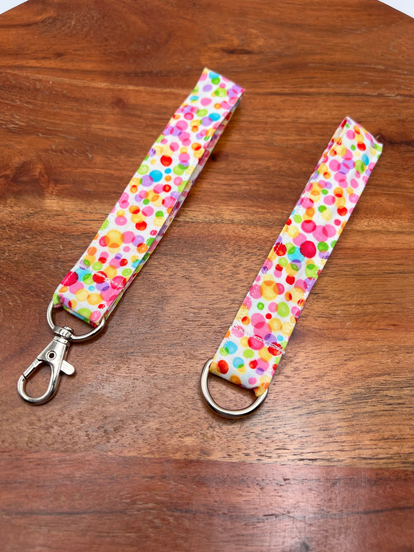 Rainbow Polka Dot Lanyards
