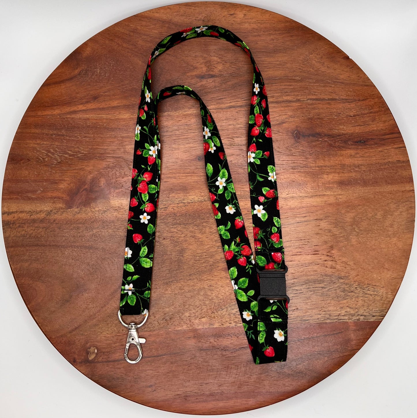 Black Strawberries Lanyards