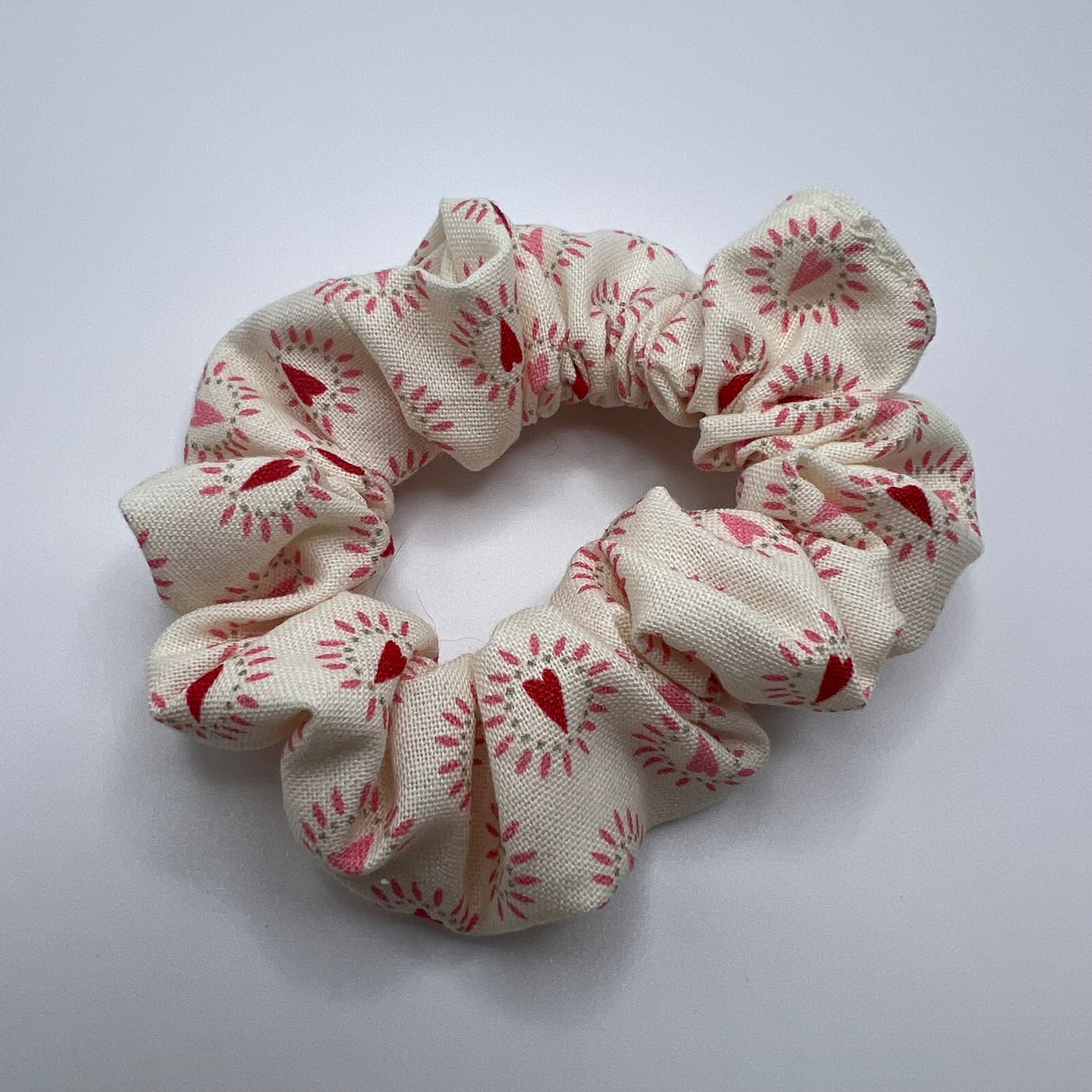 Pink and Red Hearts Scrunchie