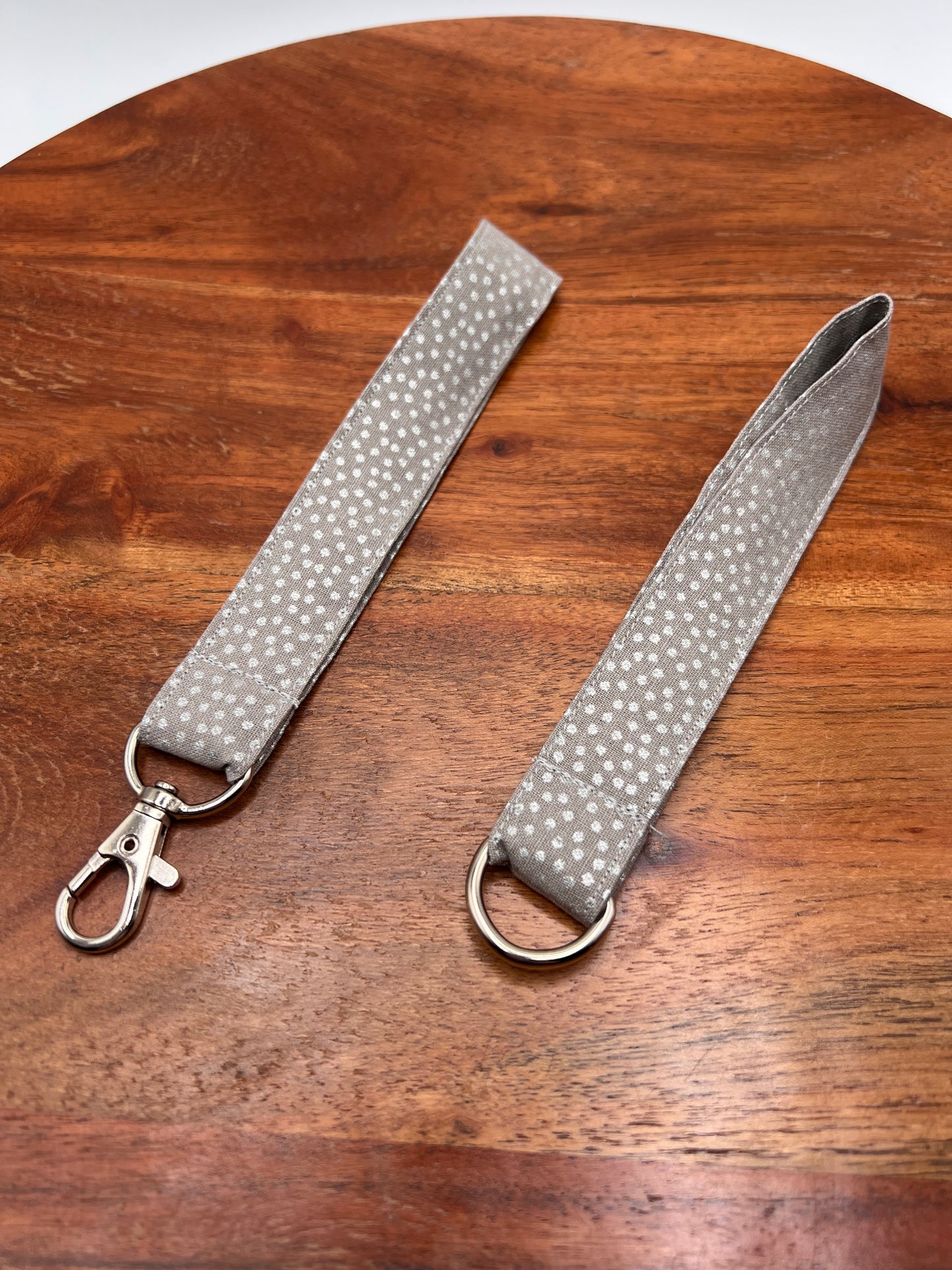 Gray and Silver Dot Lanyards