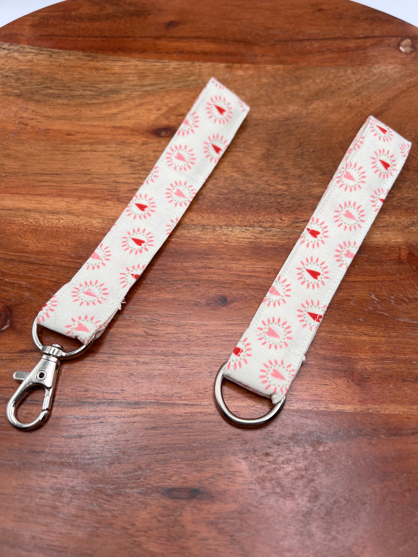 Pink and Red Hearts Lanyards