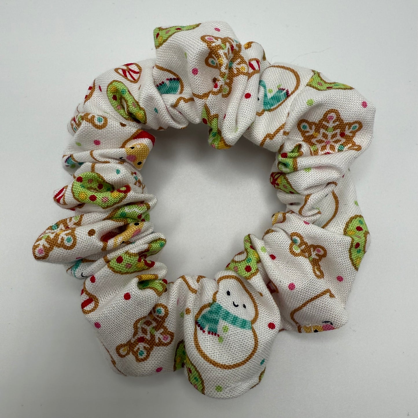 White Christmas Cookies Scrunchie