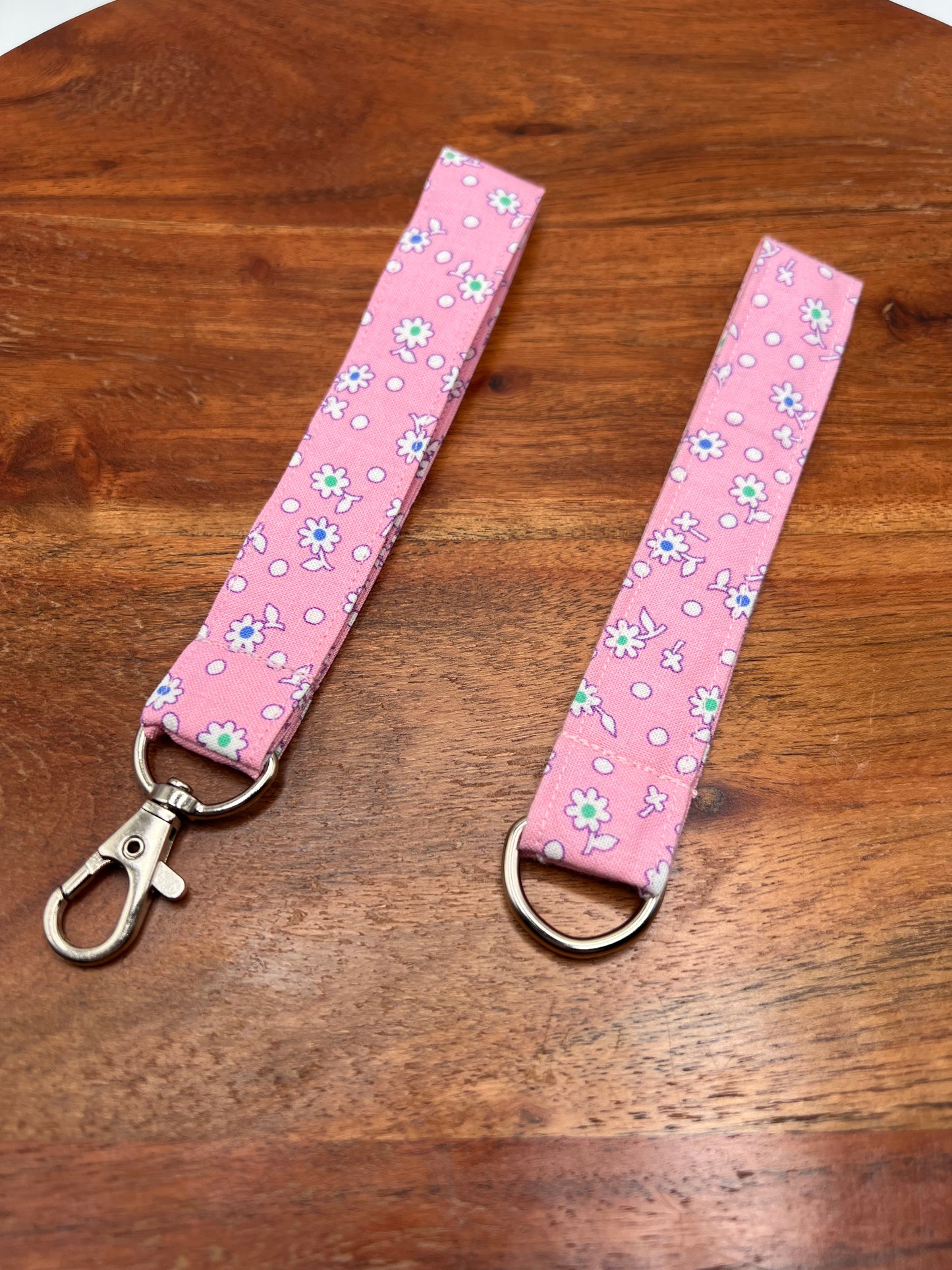 Pink Vintage Floral Lanyards