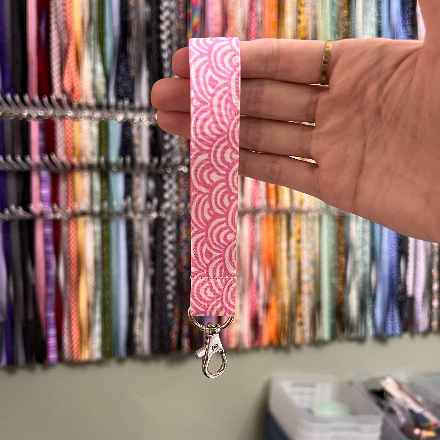 Pink Arches Wristlet