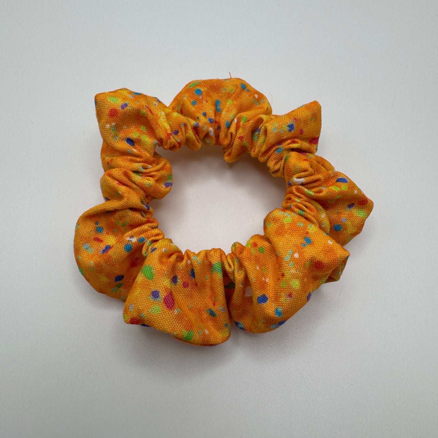 Orange Splatter Paint Scrunchie