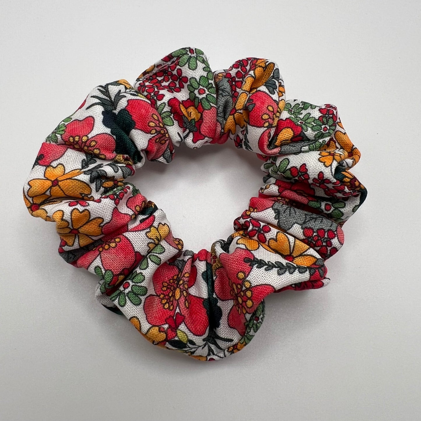 70s Floral Scrunchie