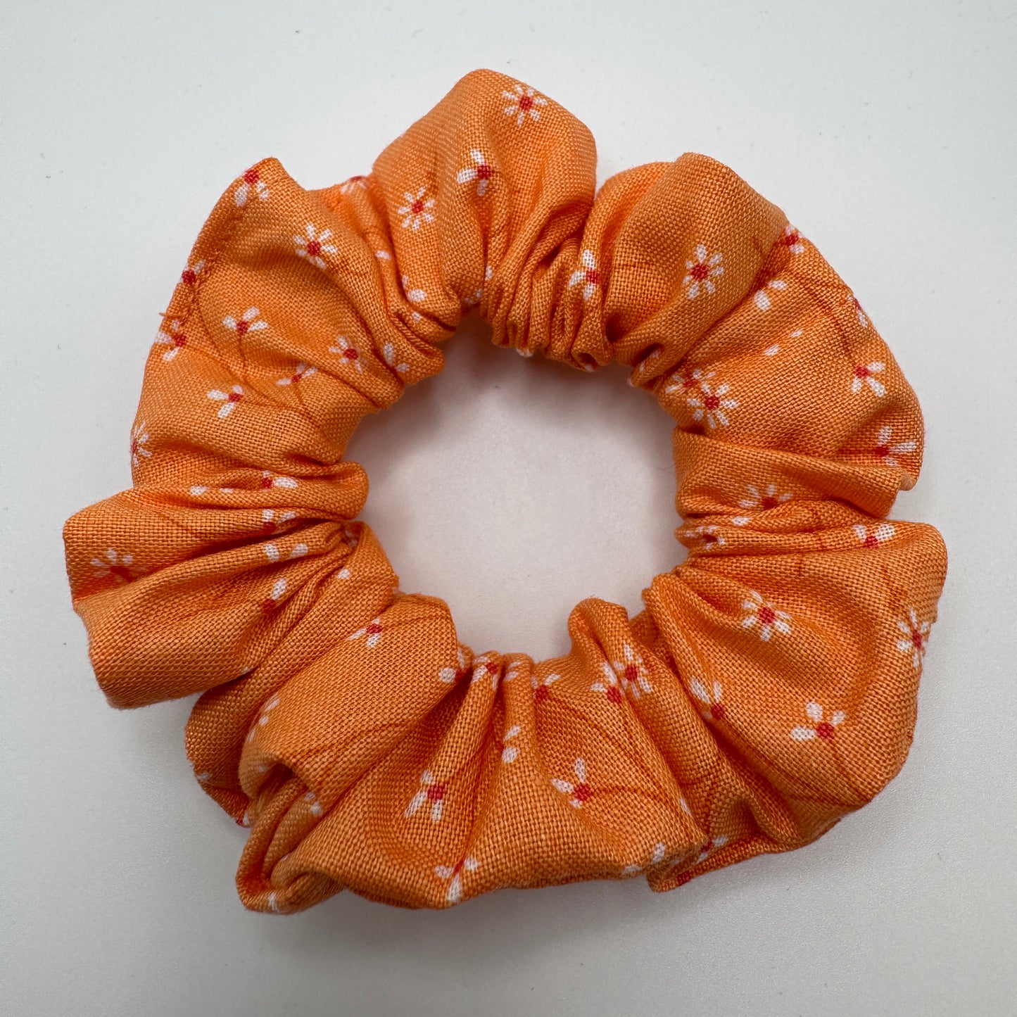 Orange Floral Scrunchie