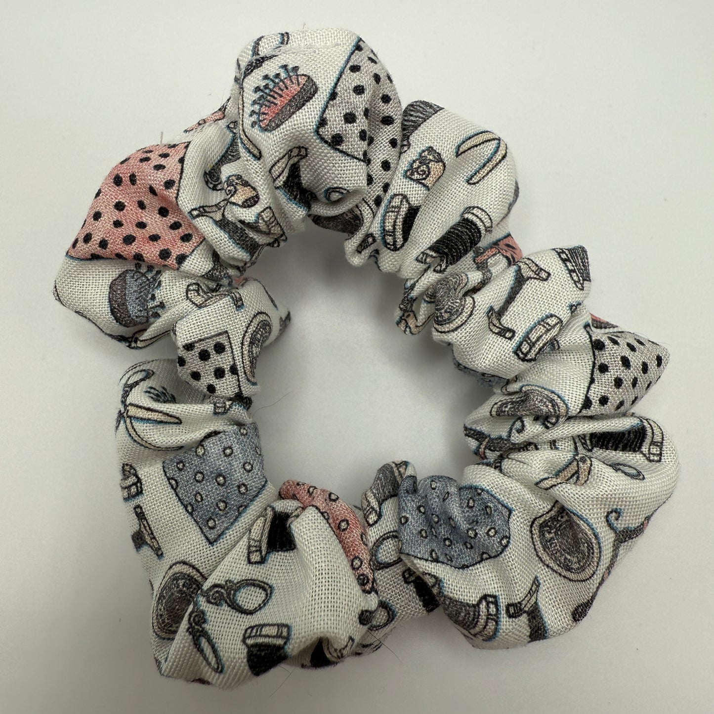 White Sewing Notions Scrunchie