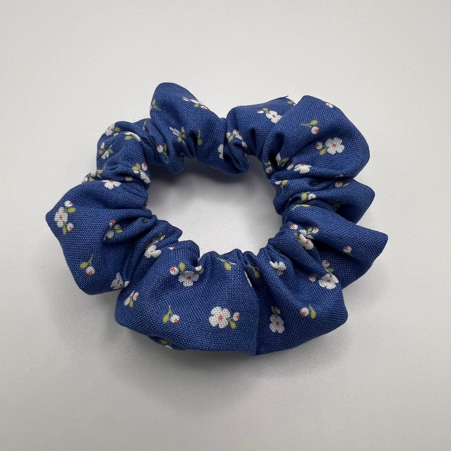 Royal Blue Floral Scrunchie