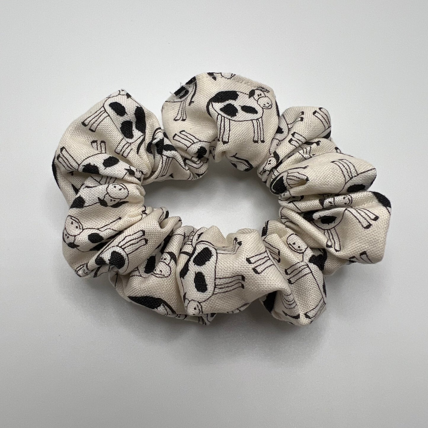 White Cow Scrunchie