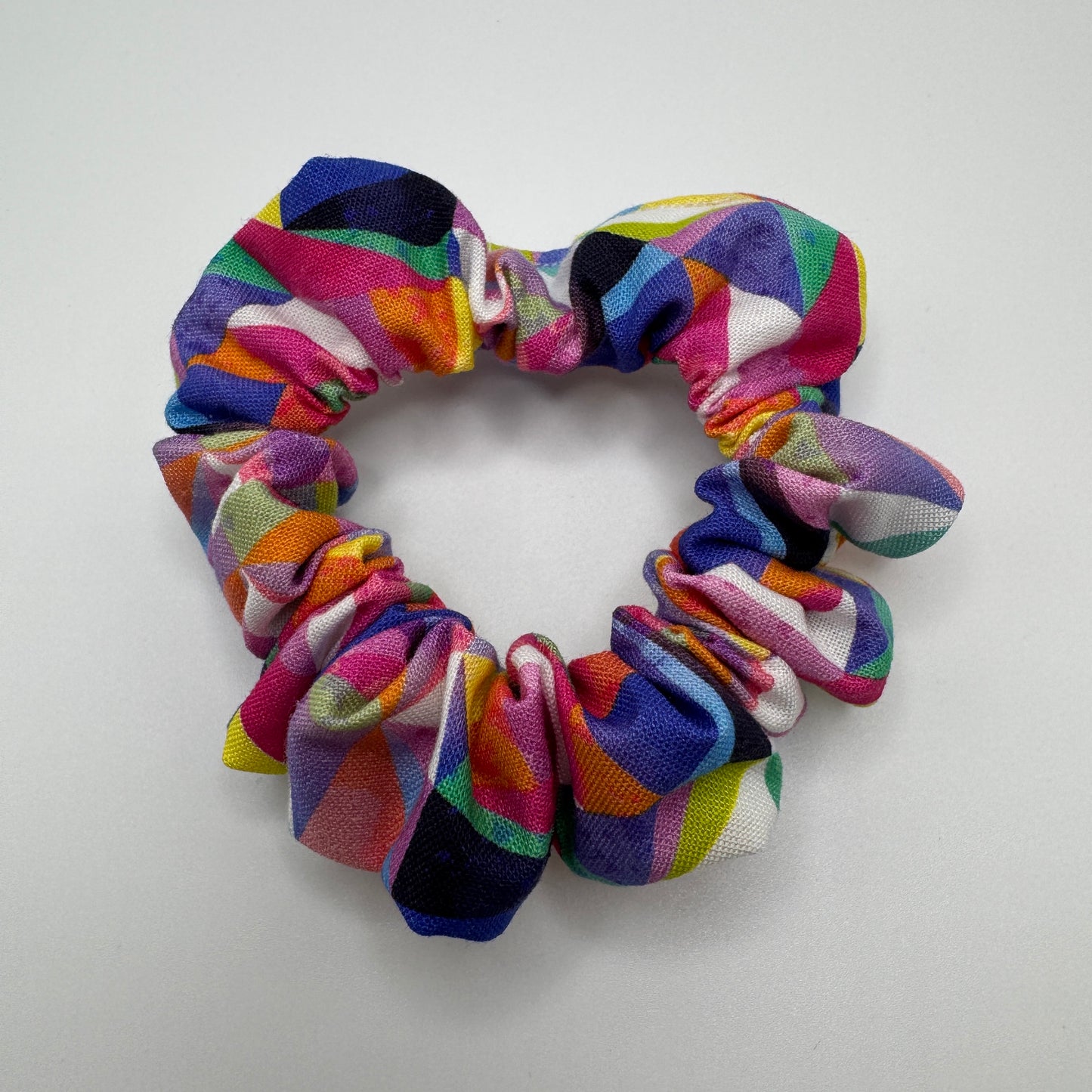 Rainbow Facet Scrunchie