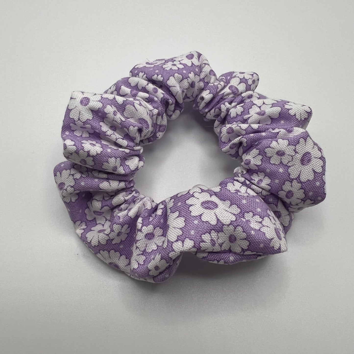 Lavender Floral Scrunchie
