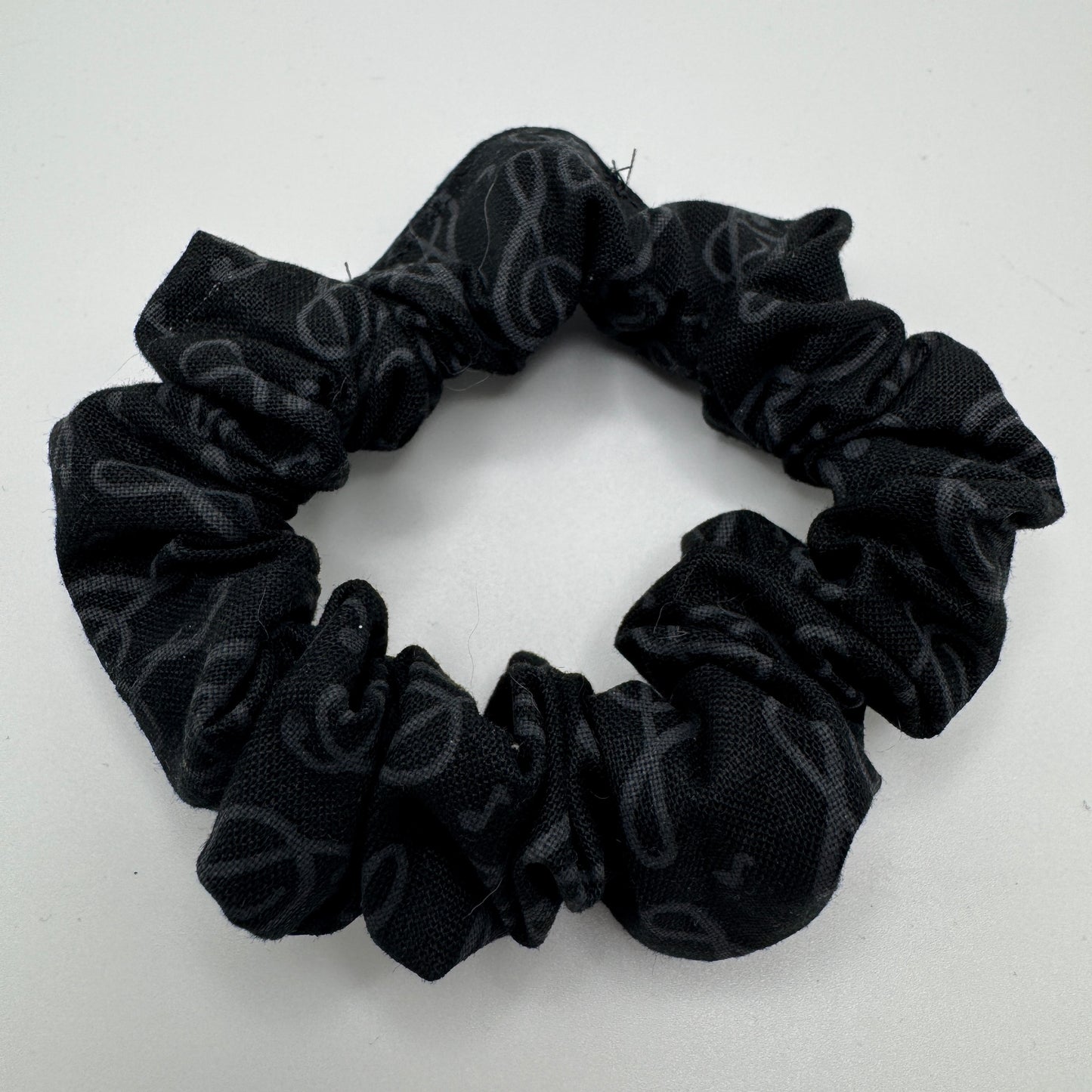 Black Music Note Scrunchie