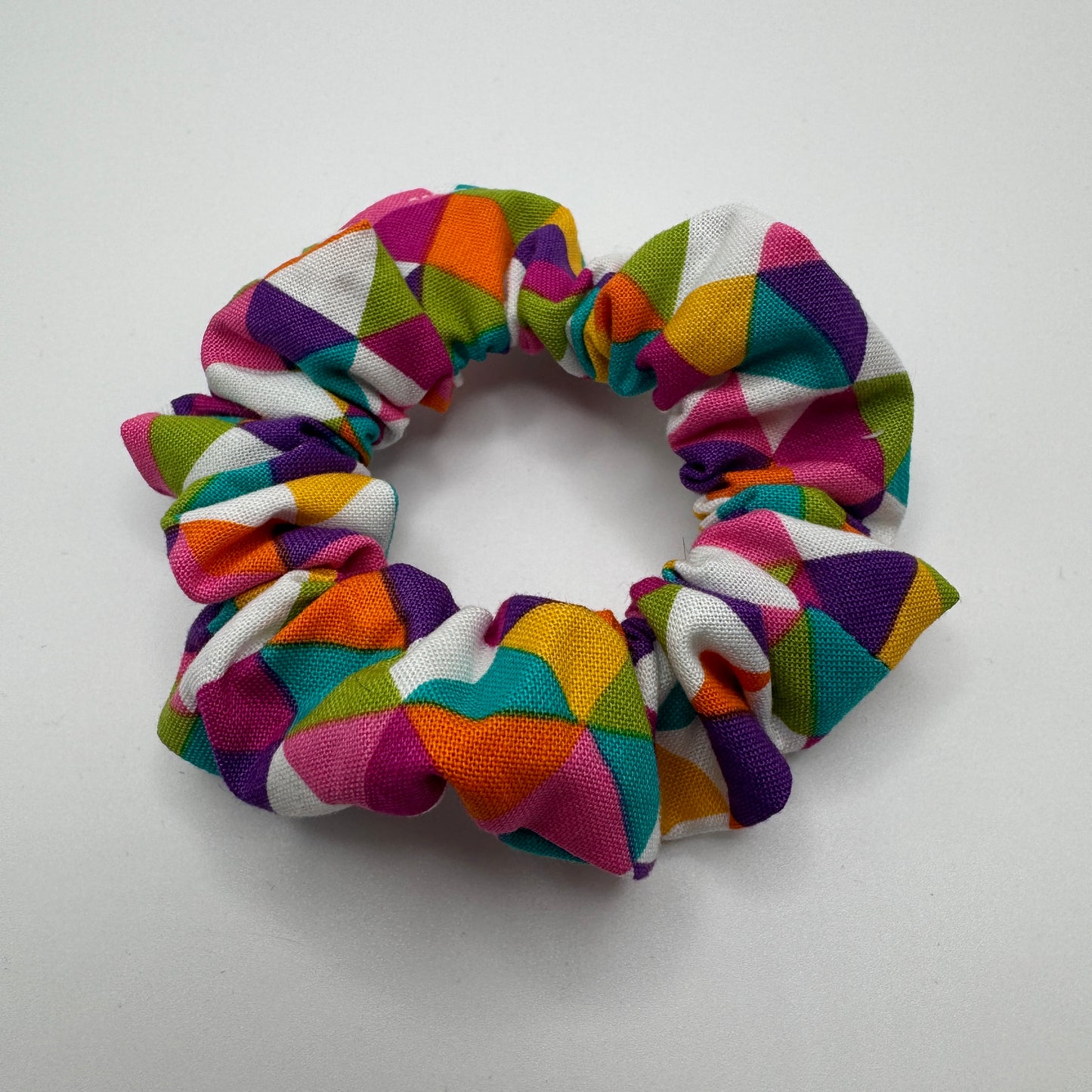 Colorful Triangles Scrunchie