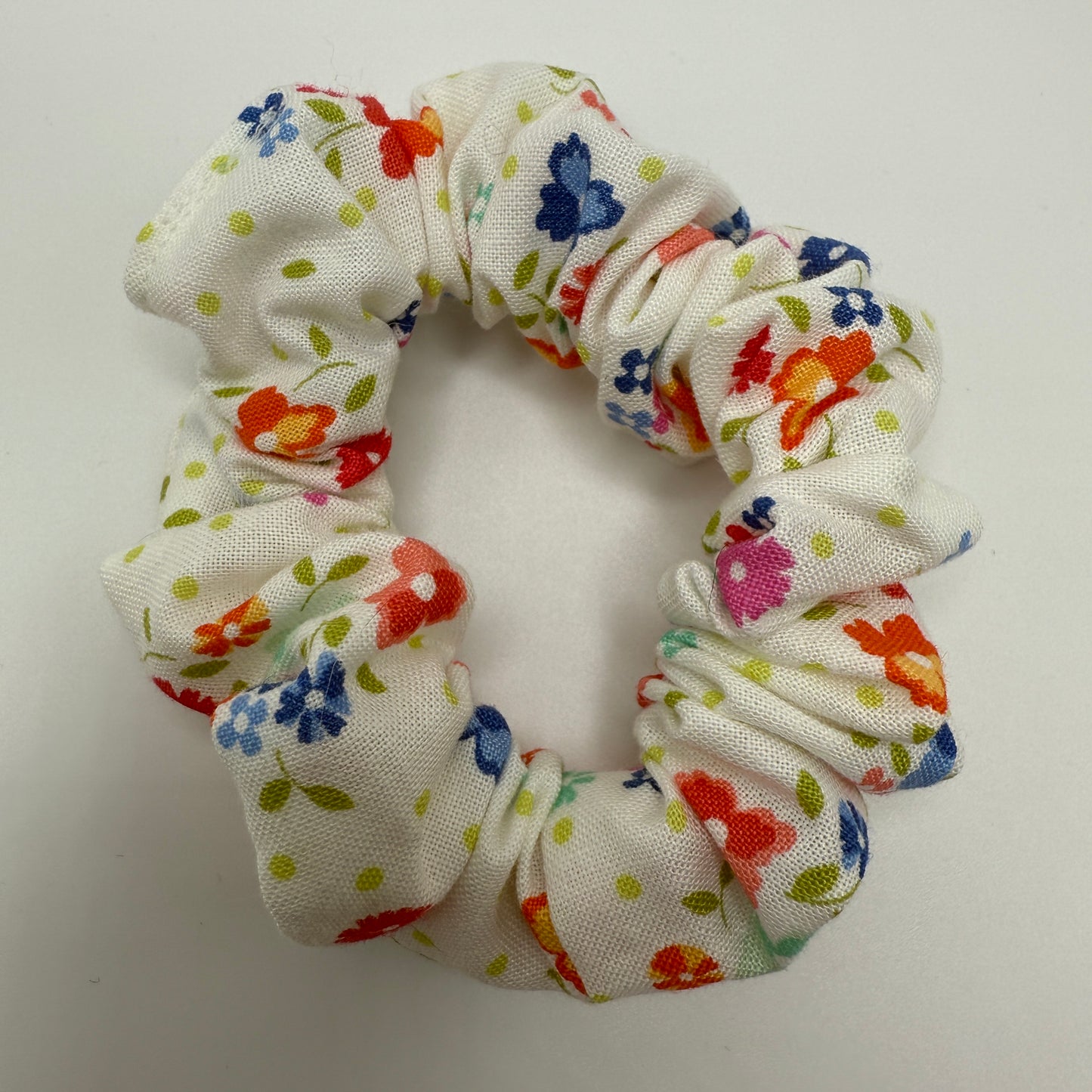 Colorful Floral Scrunchie