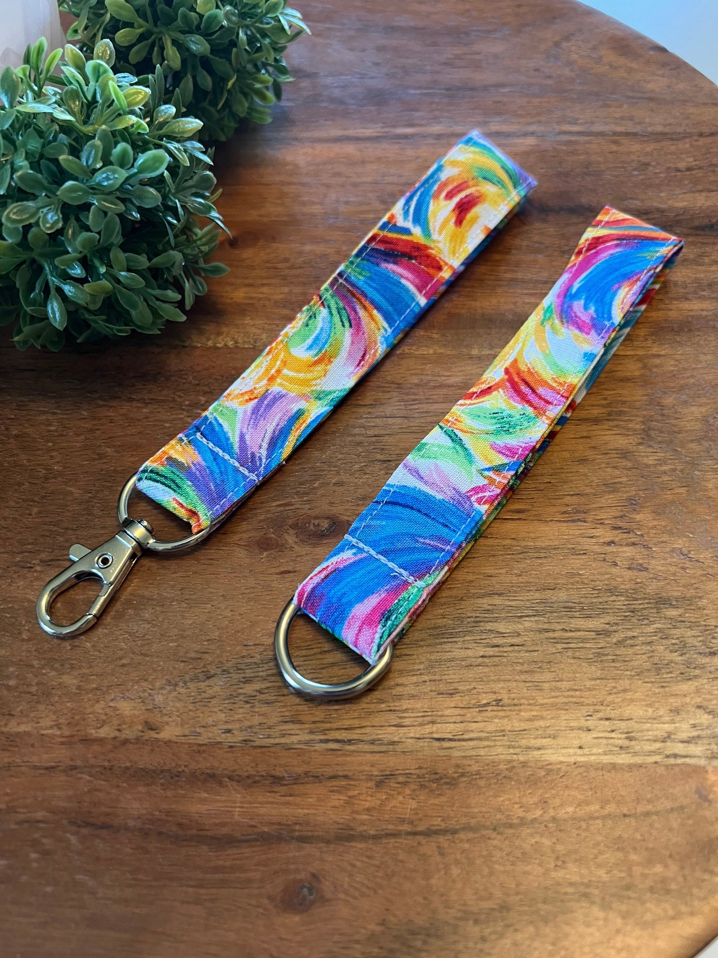 Rainbow Swirl Lanyards