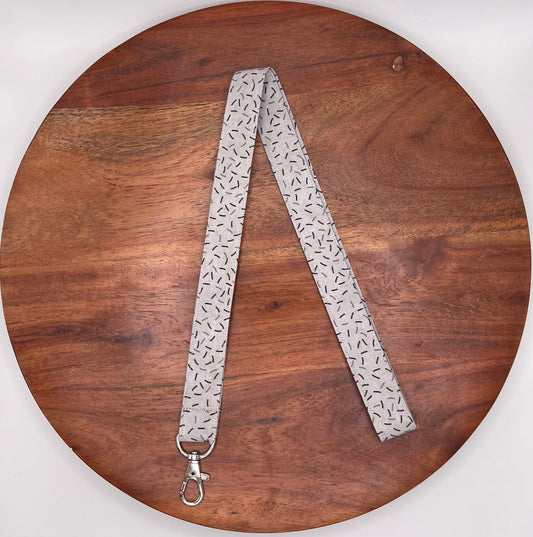 Gray Sprinkles Lanyards