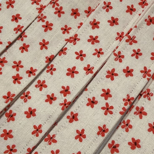 Tiny Red Floral Wristlet/Lanyard