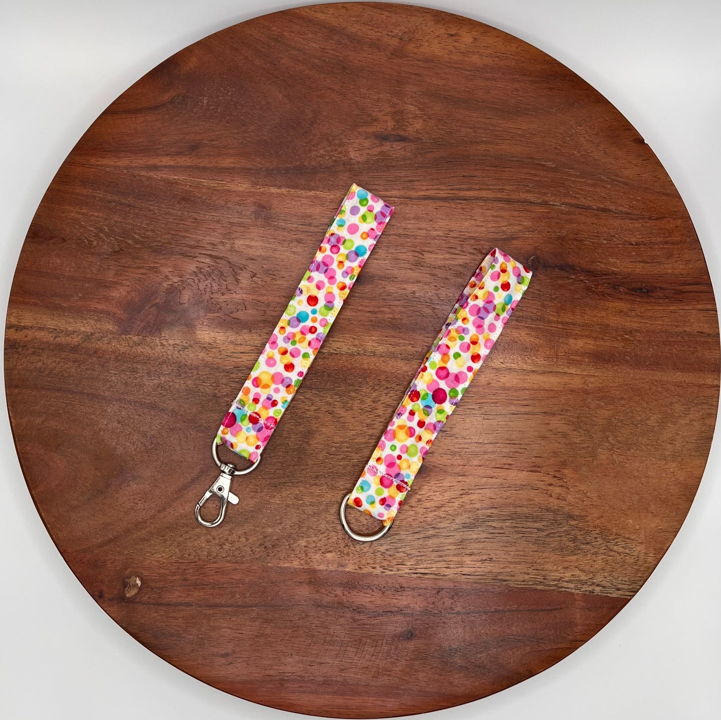 Rainbow Polka Dot Lanyards