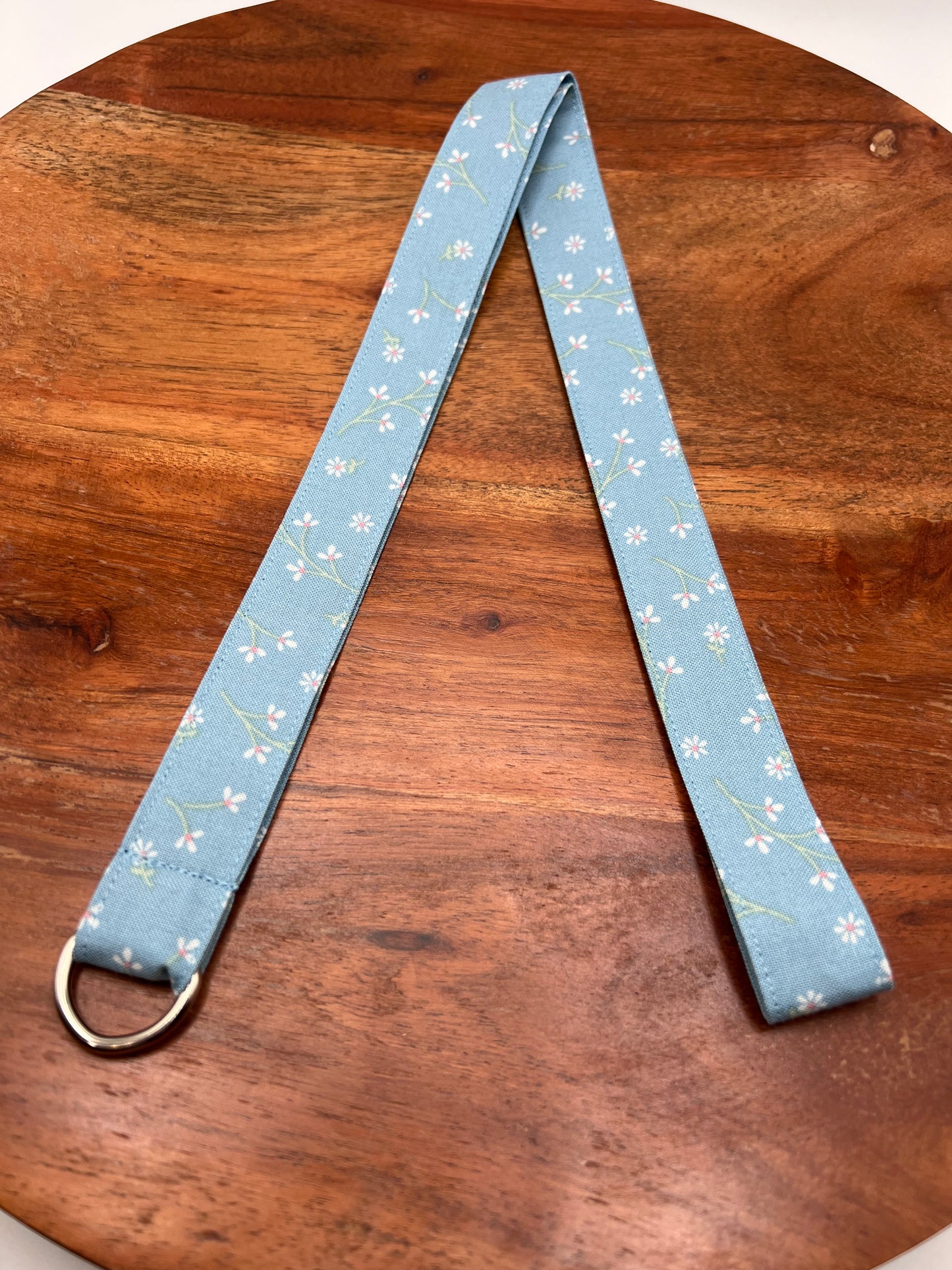 Light Blue Floral Lanyard