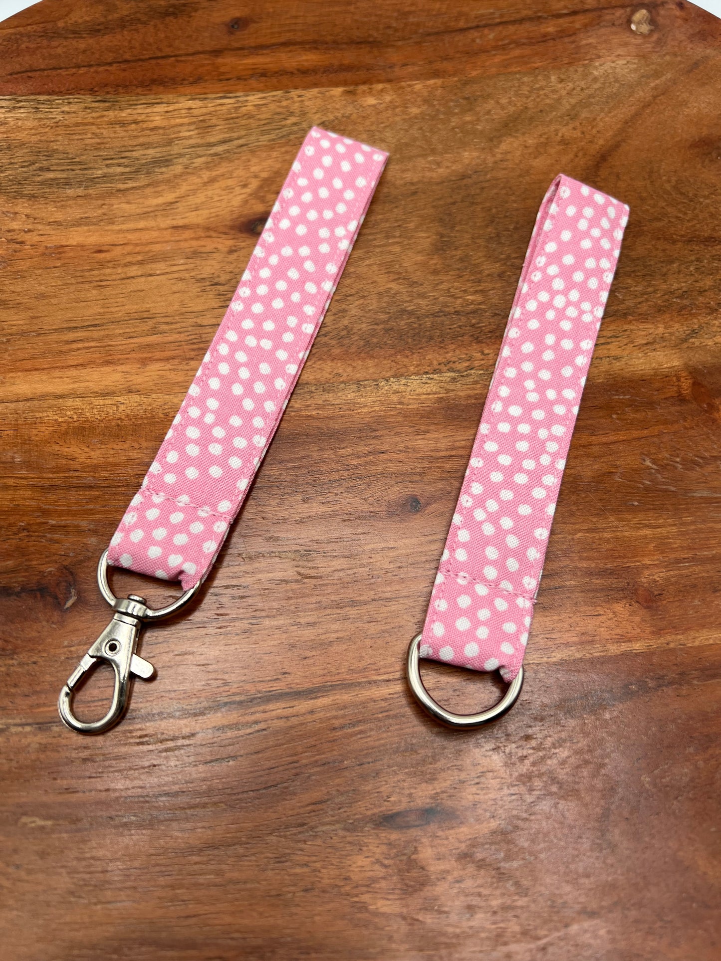 Pink Polka Dot Lanyards