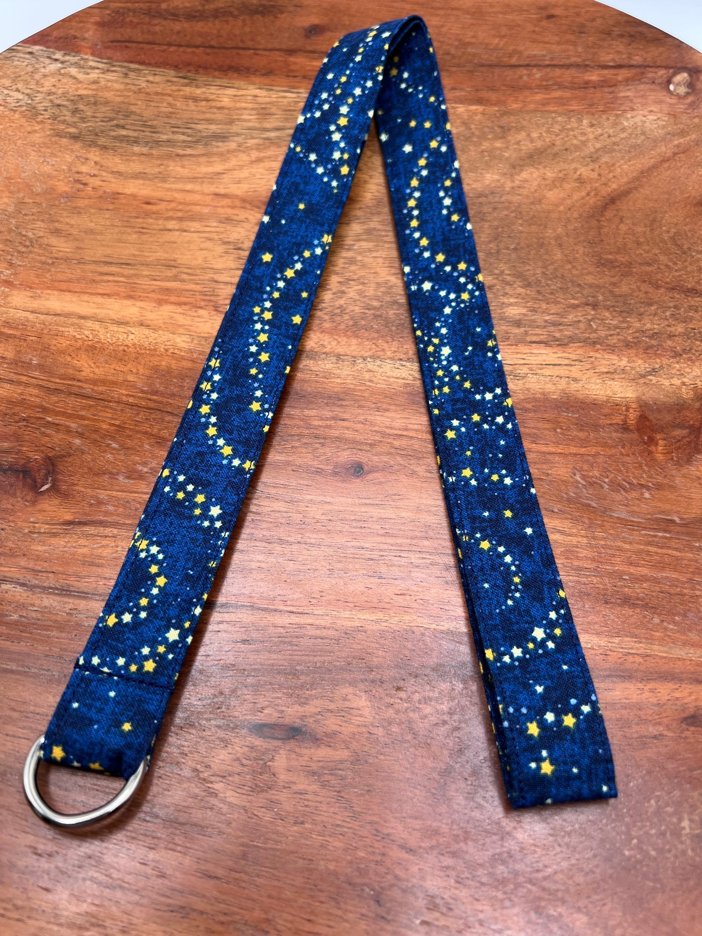 Blue and Yellow Star Lanyard