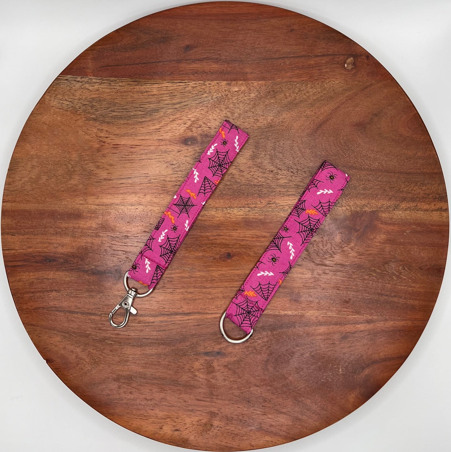 Magenta Spiderweb Lanyard