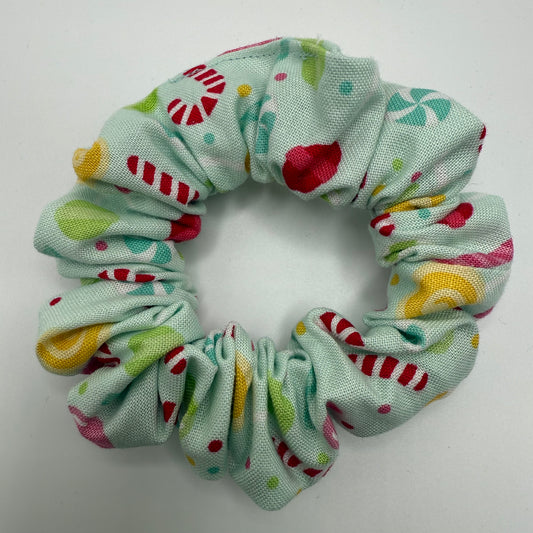 Mint Christmas Candy Scrunchie