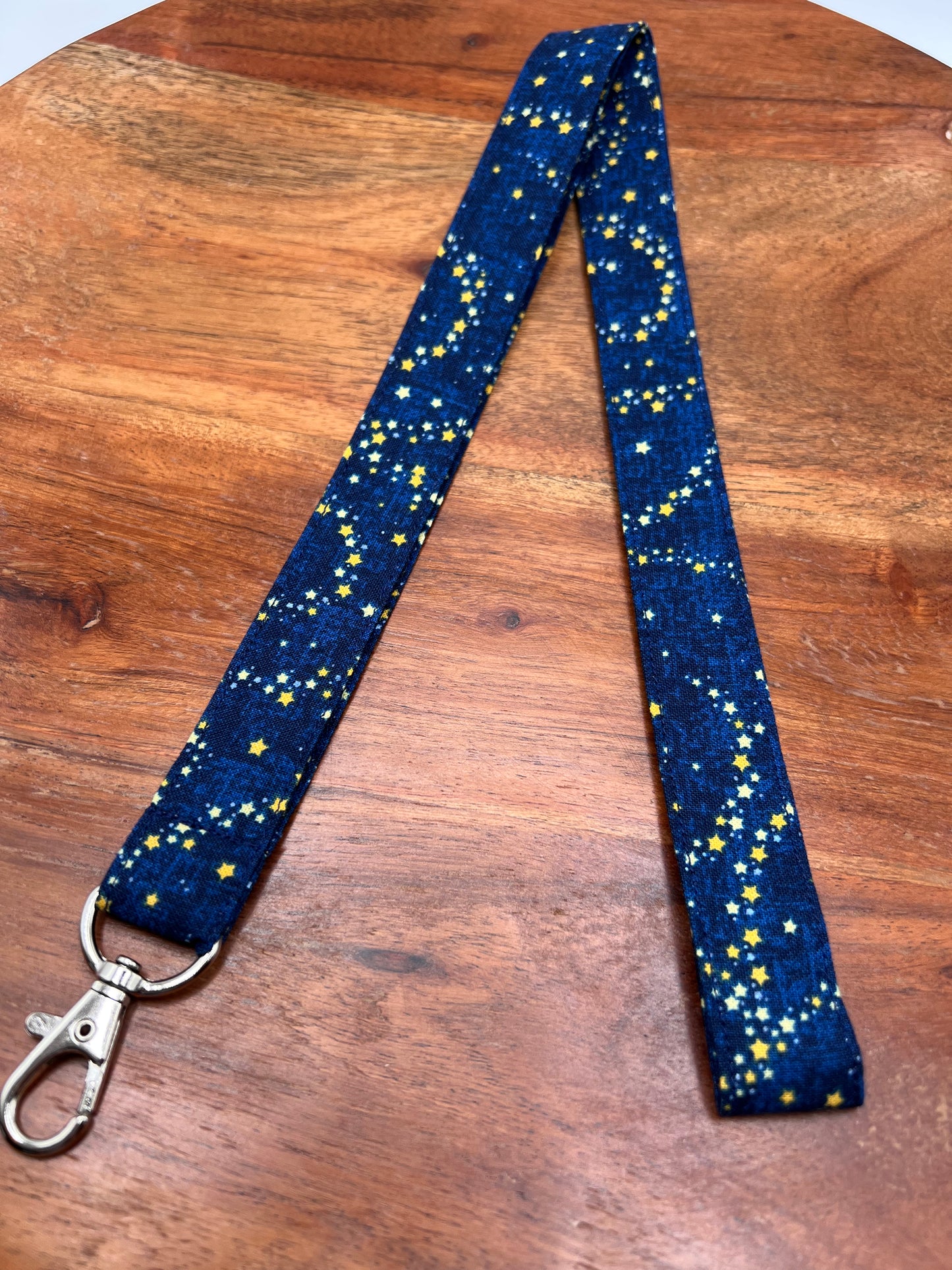 Blue and Yellow Star Lanyard