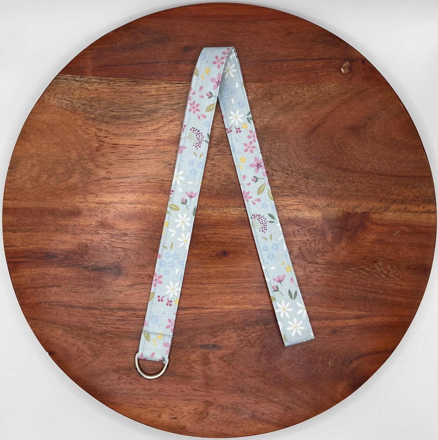 Light Blue and Purple Floral Lanyard
