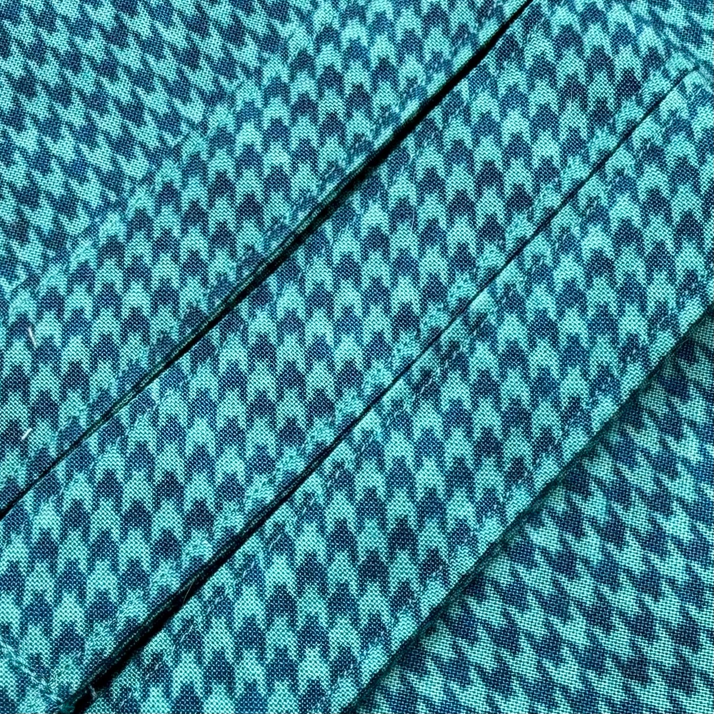 Teal Houndstooth Wristlet/Lanyard