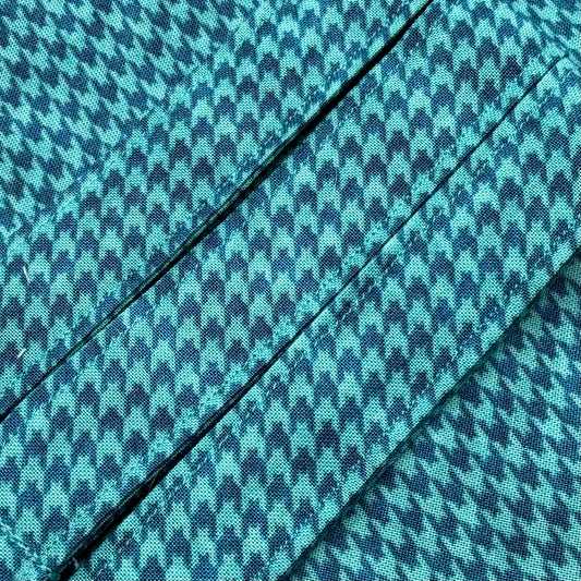Teal Houndstooth Wristlet/Lanyard
