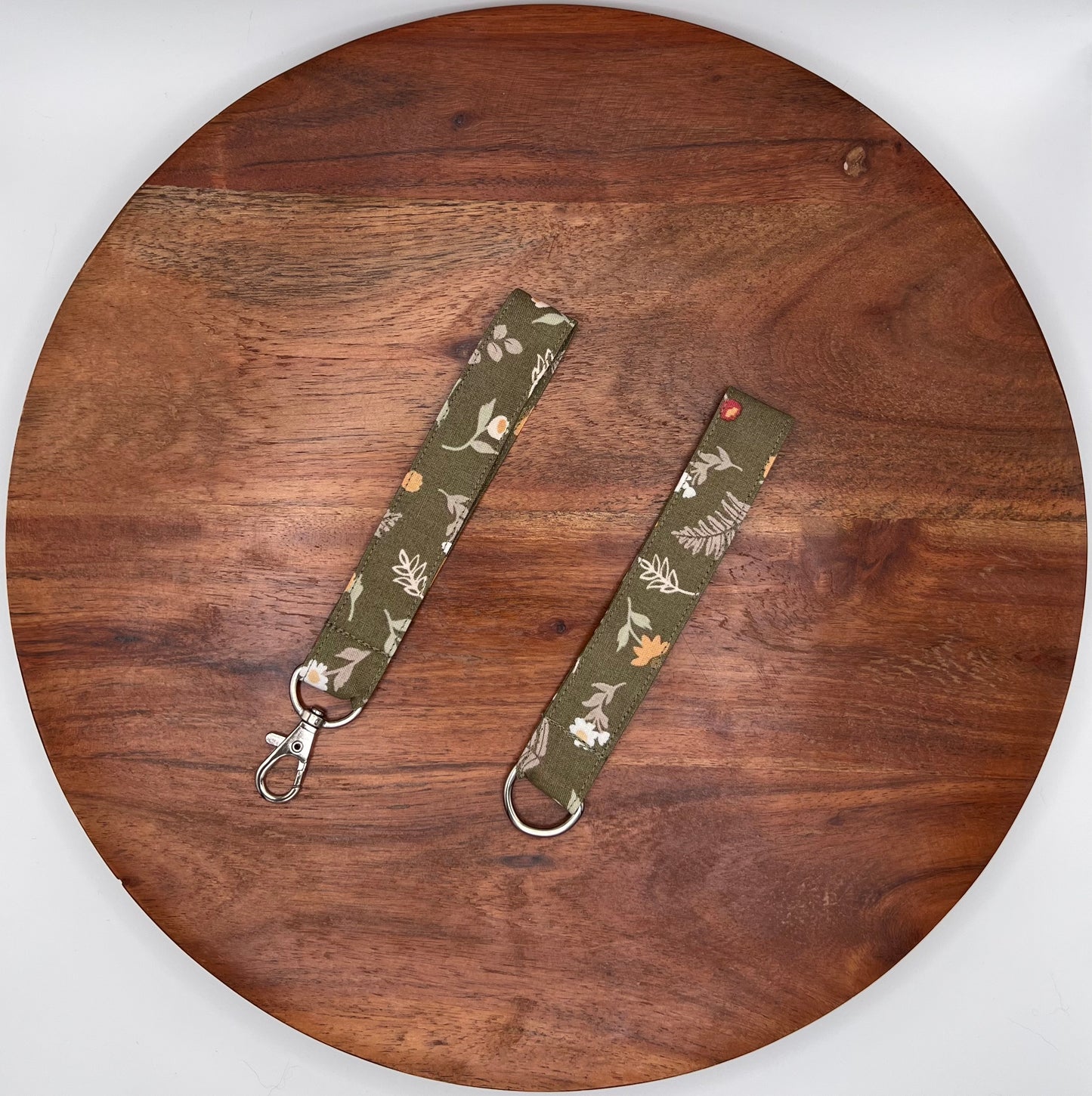 Olive Fall Floral Lanyard