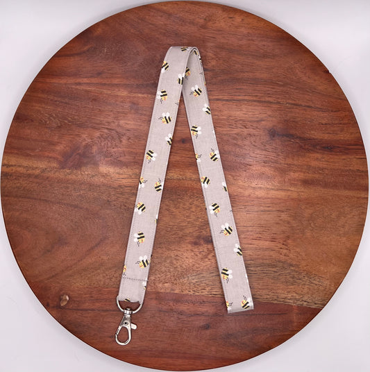 Gray Bees Lanyard