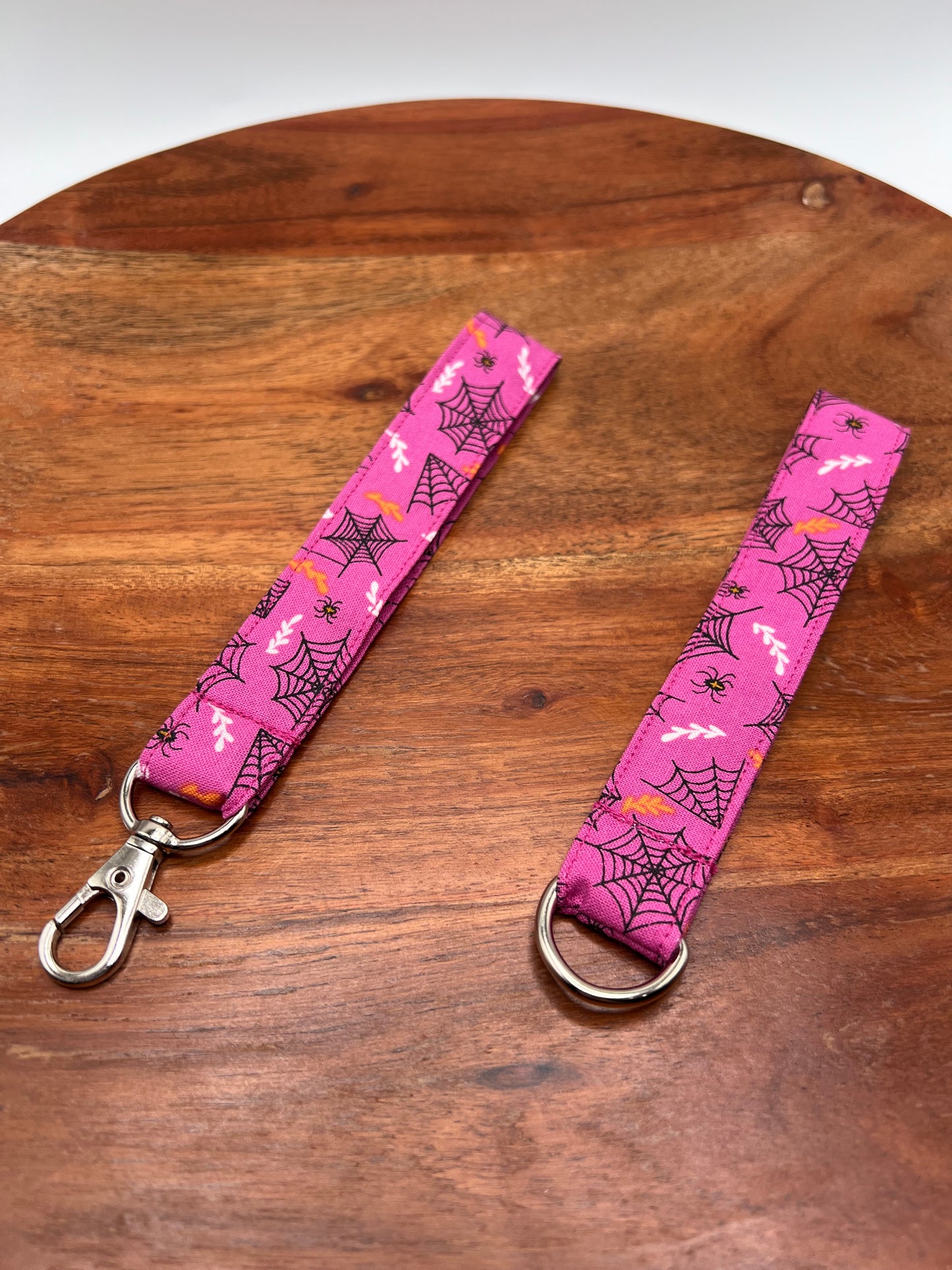 Magenta Spiderweb Lanyard