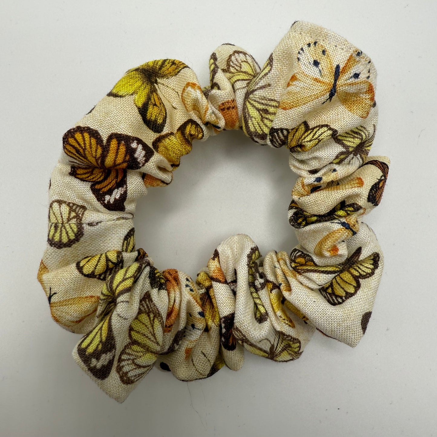 Cream Butterfly Scrunchie