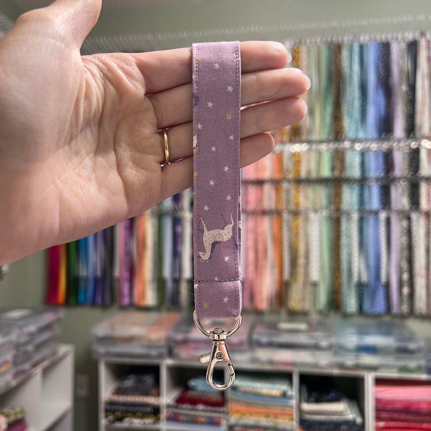 Purple Unicorn Wristlet