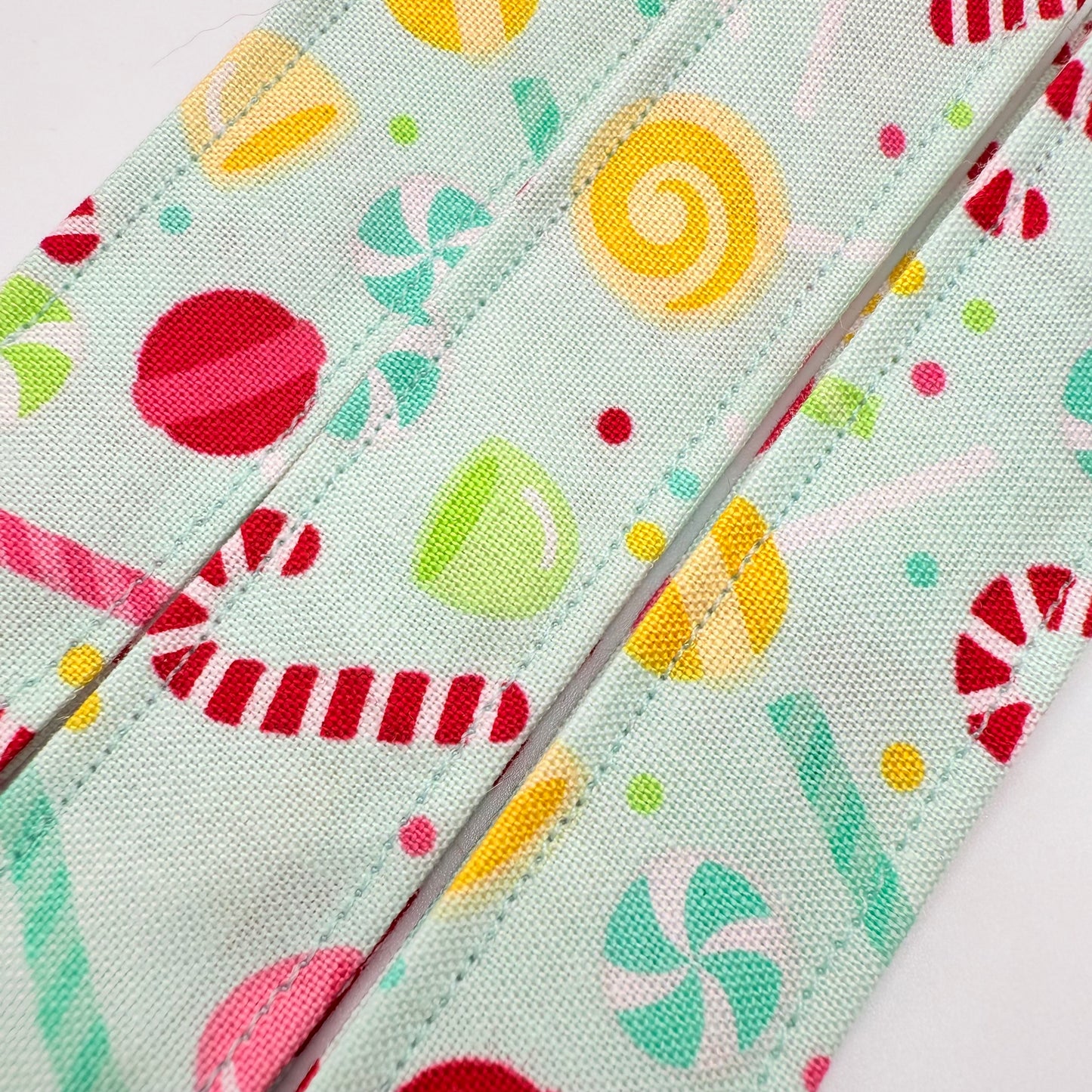 Mint Christmas Candy Wristlet/Lanyard