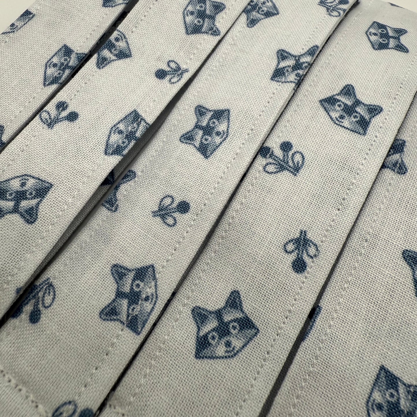 Blue and White Raccoon Wristlet/Lanyard