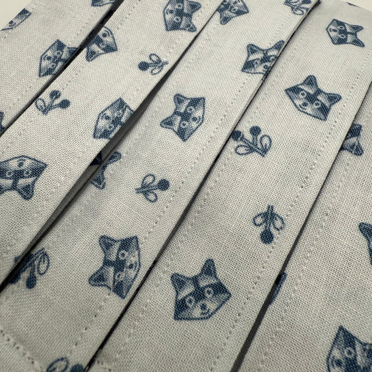 Blue and White Raccoon Wristlet/Lanyard