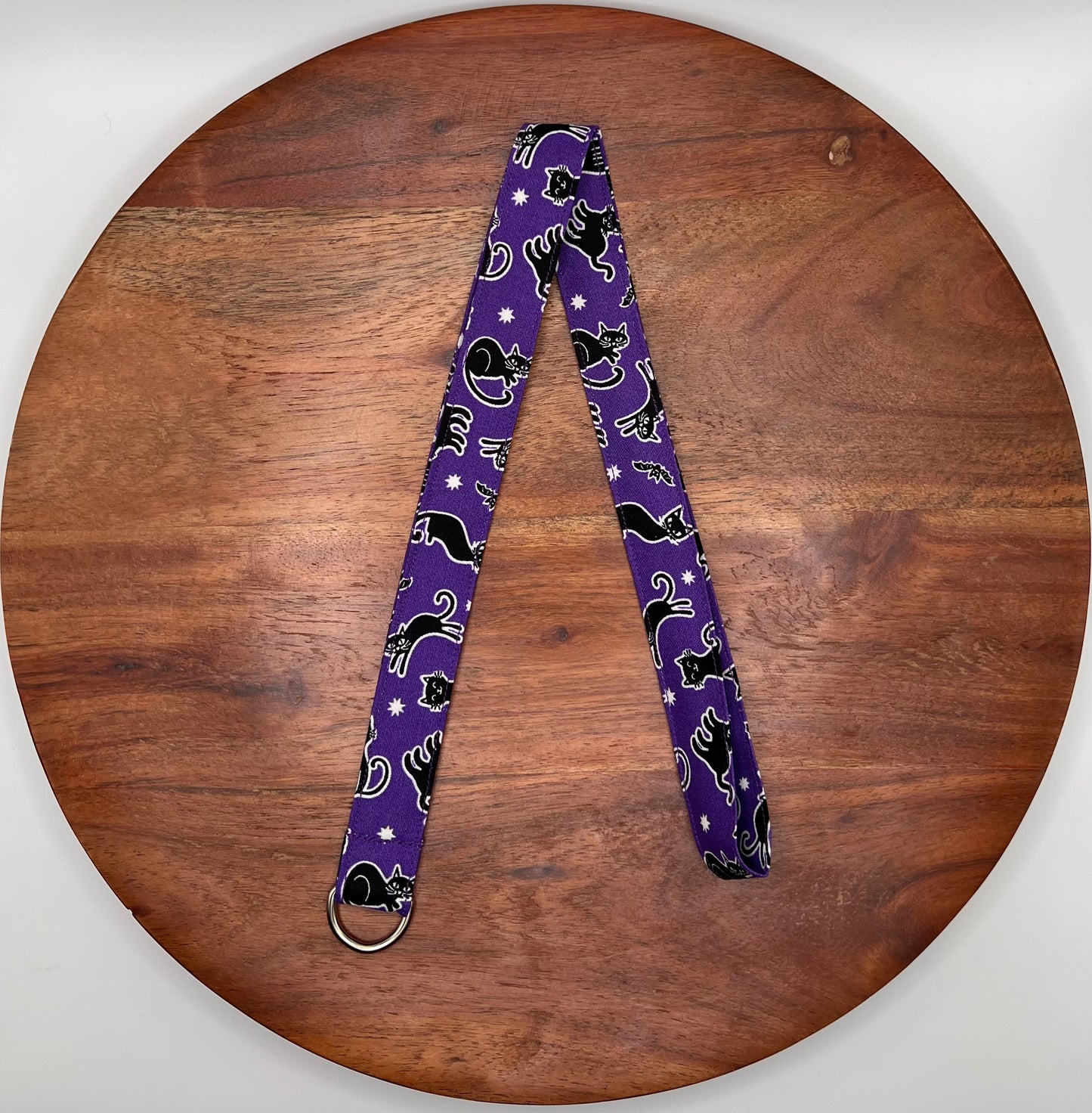 Purple Black Cat Lanyard