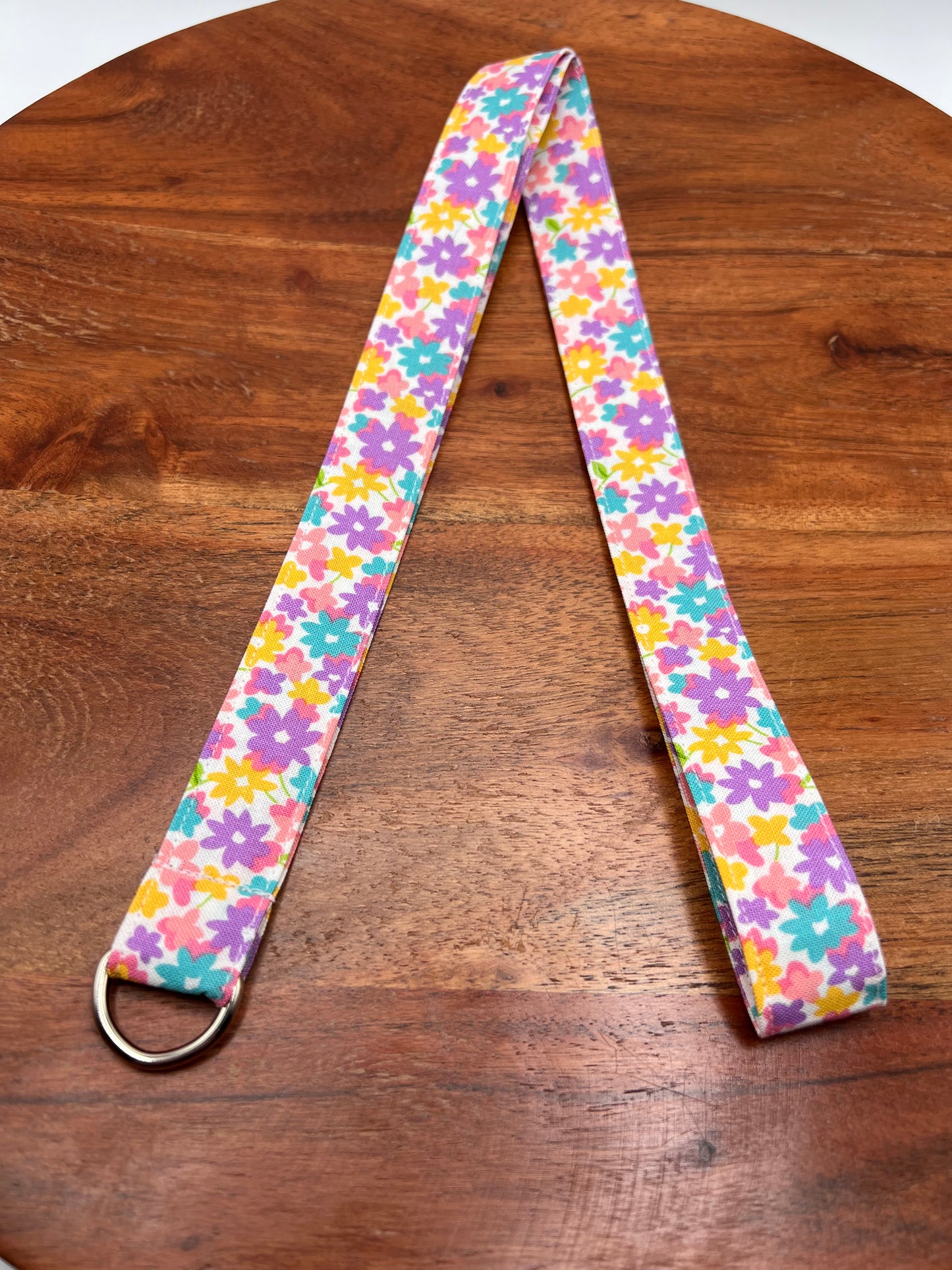 Rainbow Floral Lanyard