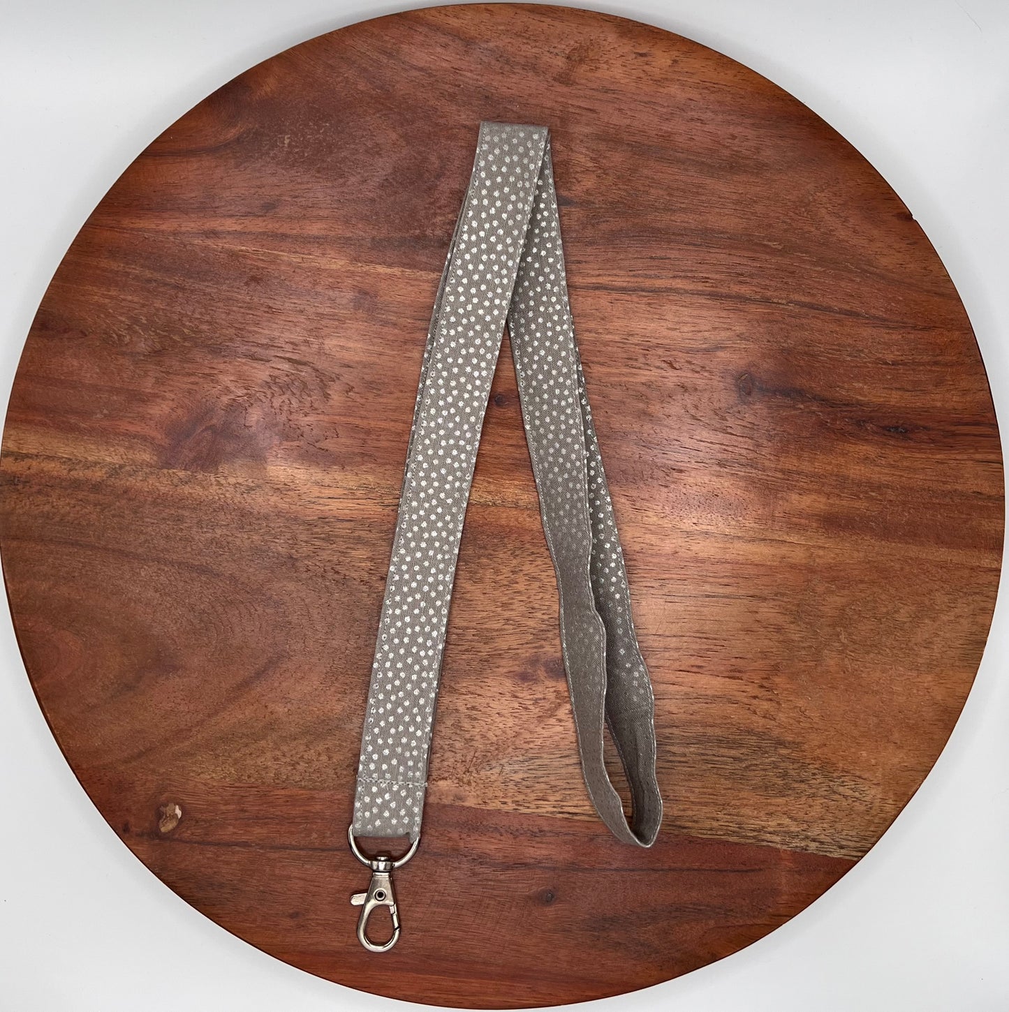 Gray and Silver Dot Lanyards