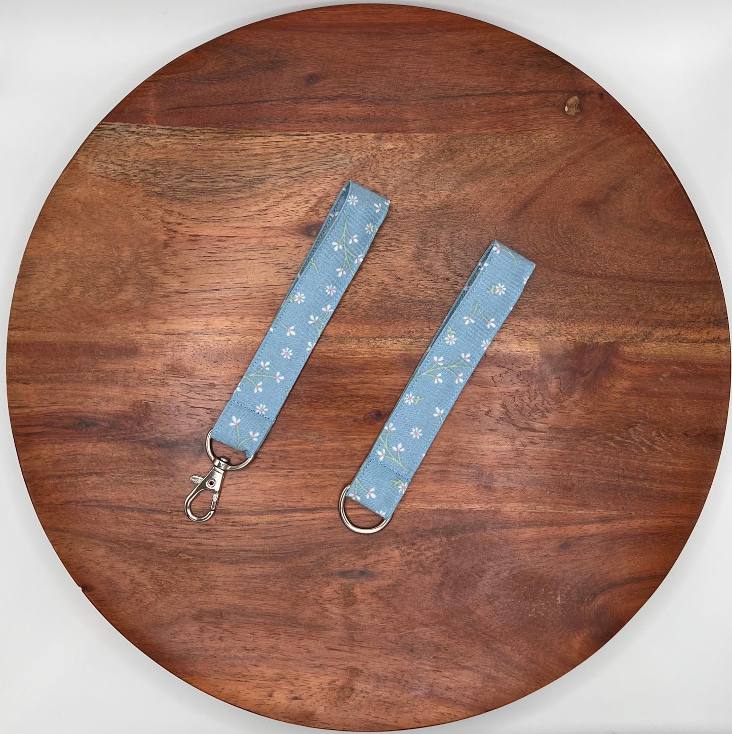 Light Blue Floral Lanyard