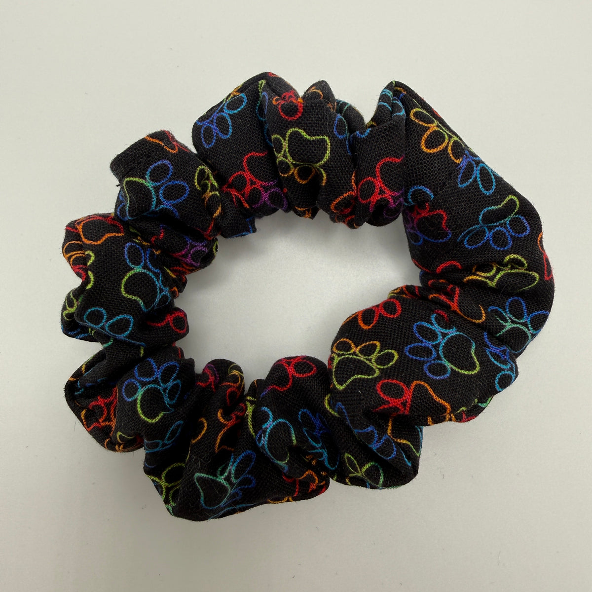 Rainbow Paw Print Scrunchie