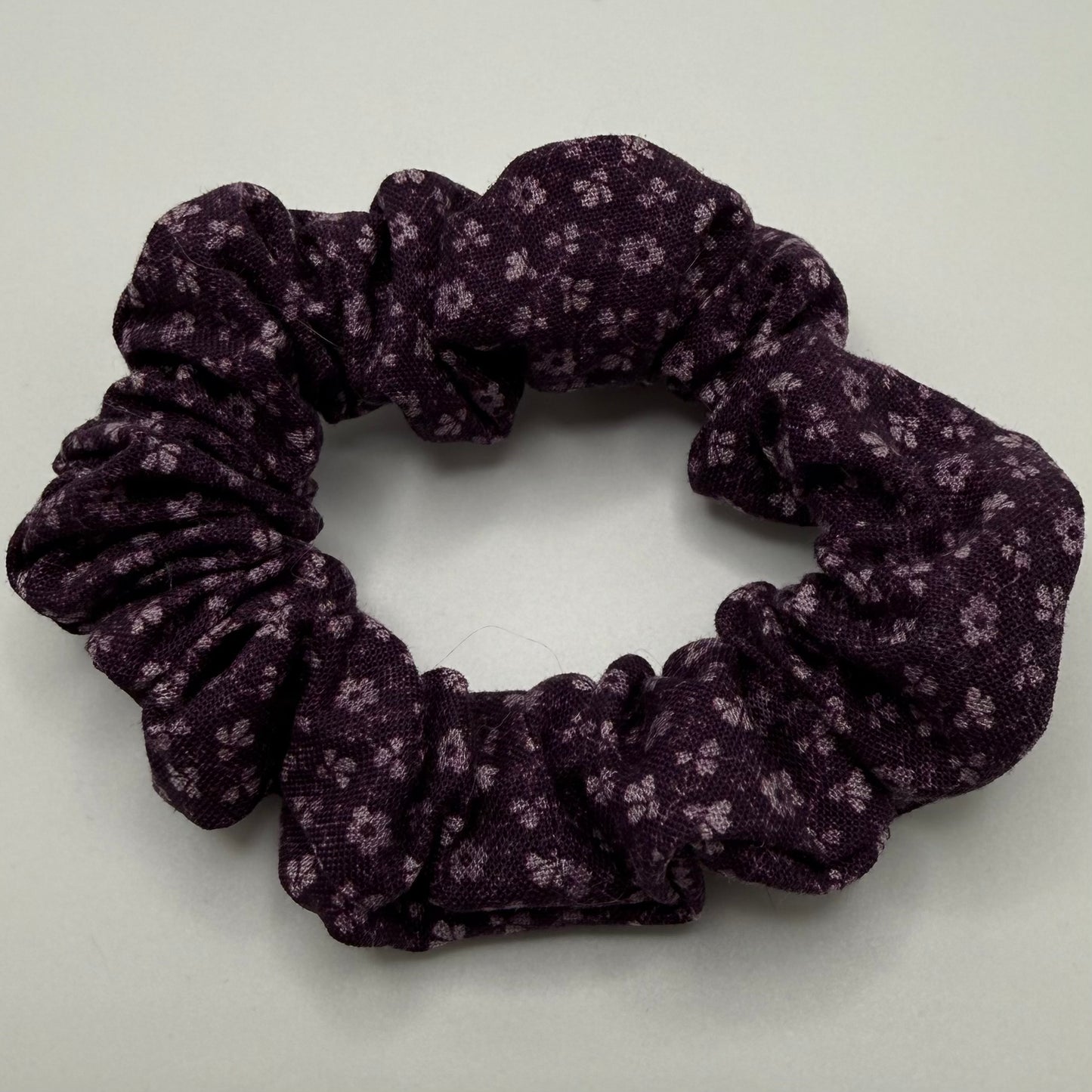 Violet Floral Scrunchie