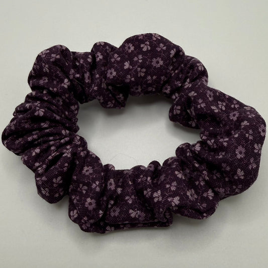 Violet Floral Scrunchie