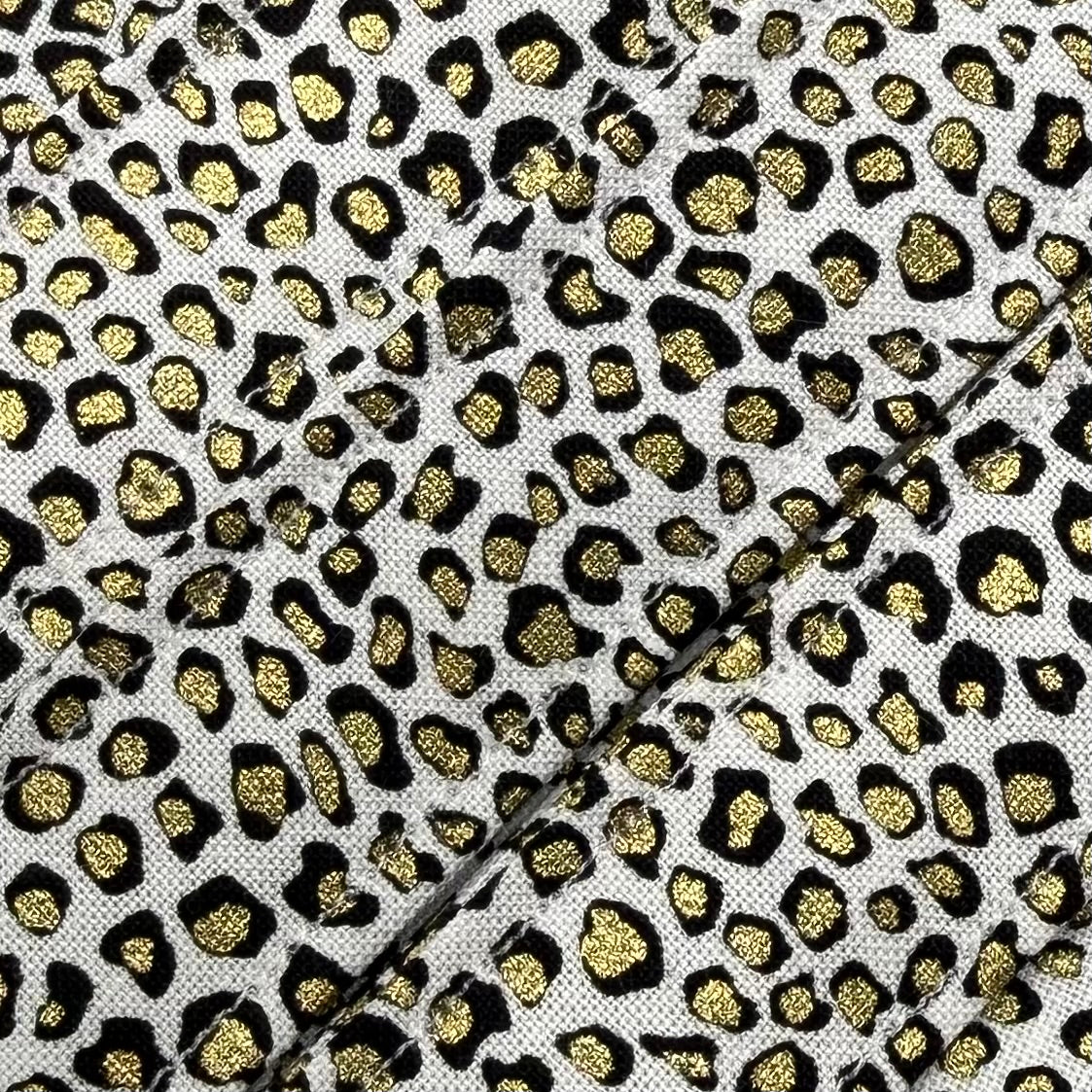 Gold and White Cheetah Wristlet/Lanyard