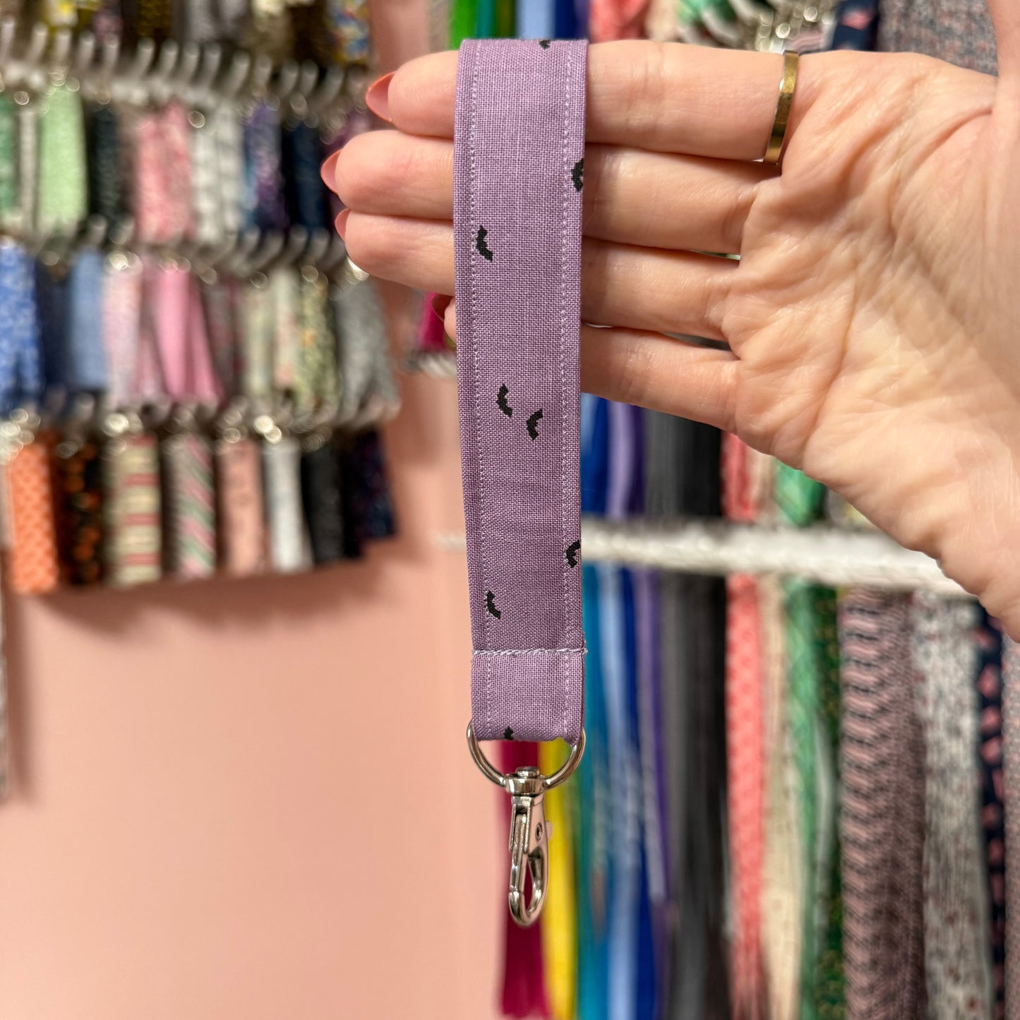 Purple Bats Wristlet